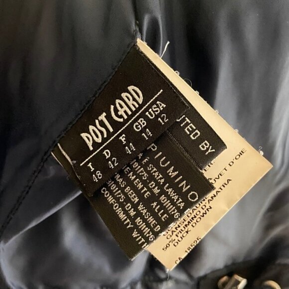 POST Card Navy goose down short puffer jacket - Picture 9 of 12